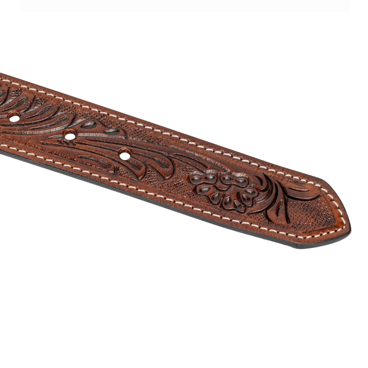 Boddington Tooled Belt - Chocolate