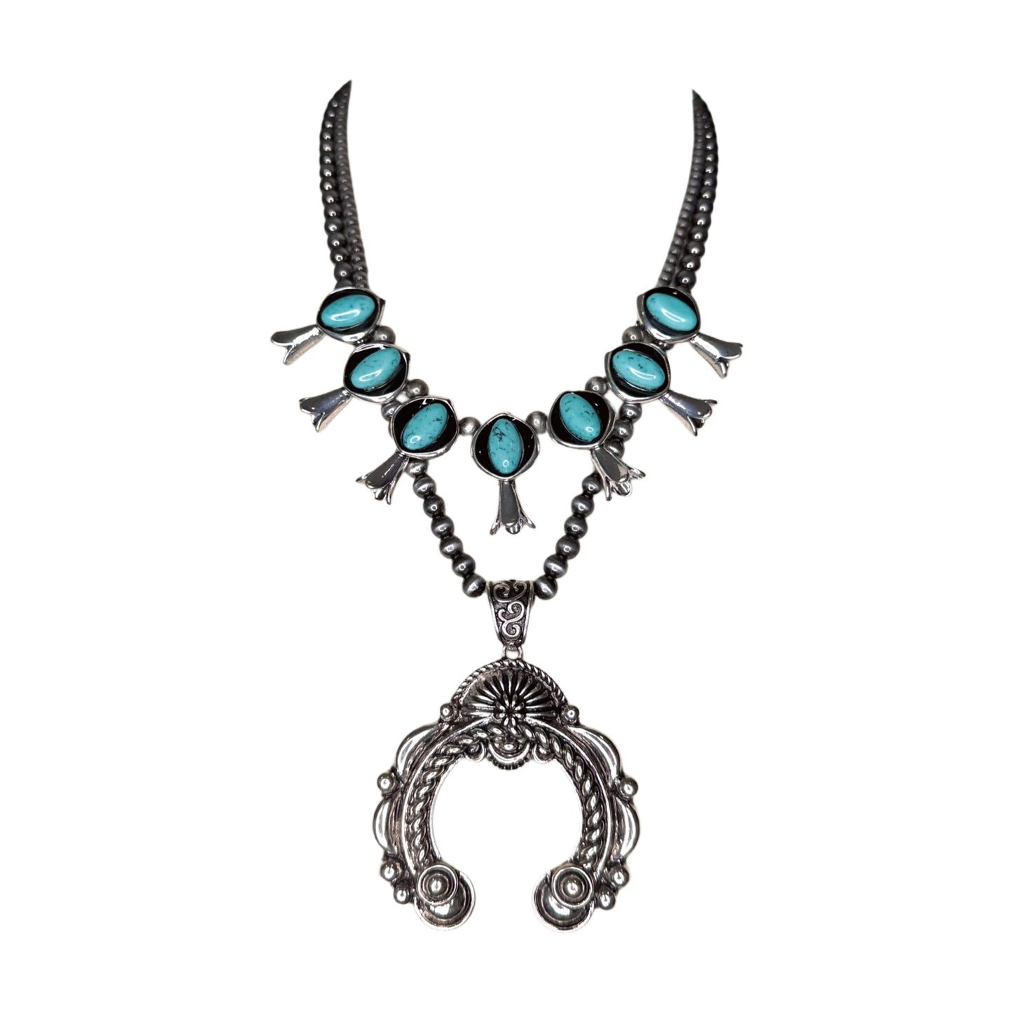 Magnolia Squash Blossom Necklace