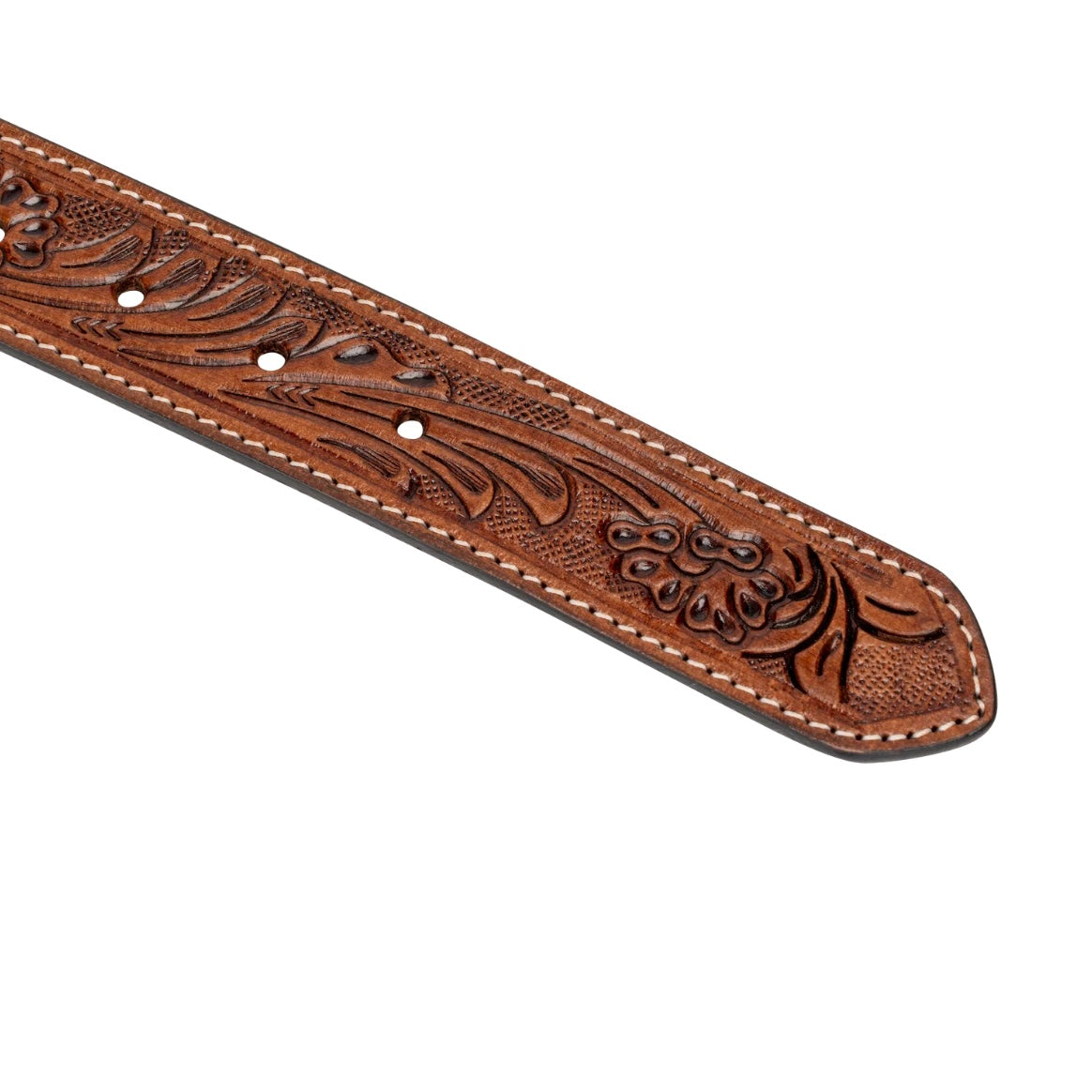 Boddington Tooled Belt - Chestnut