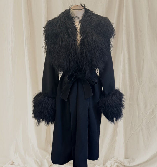 Sera Shearling Coat - Black