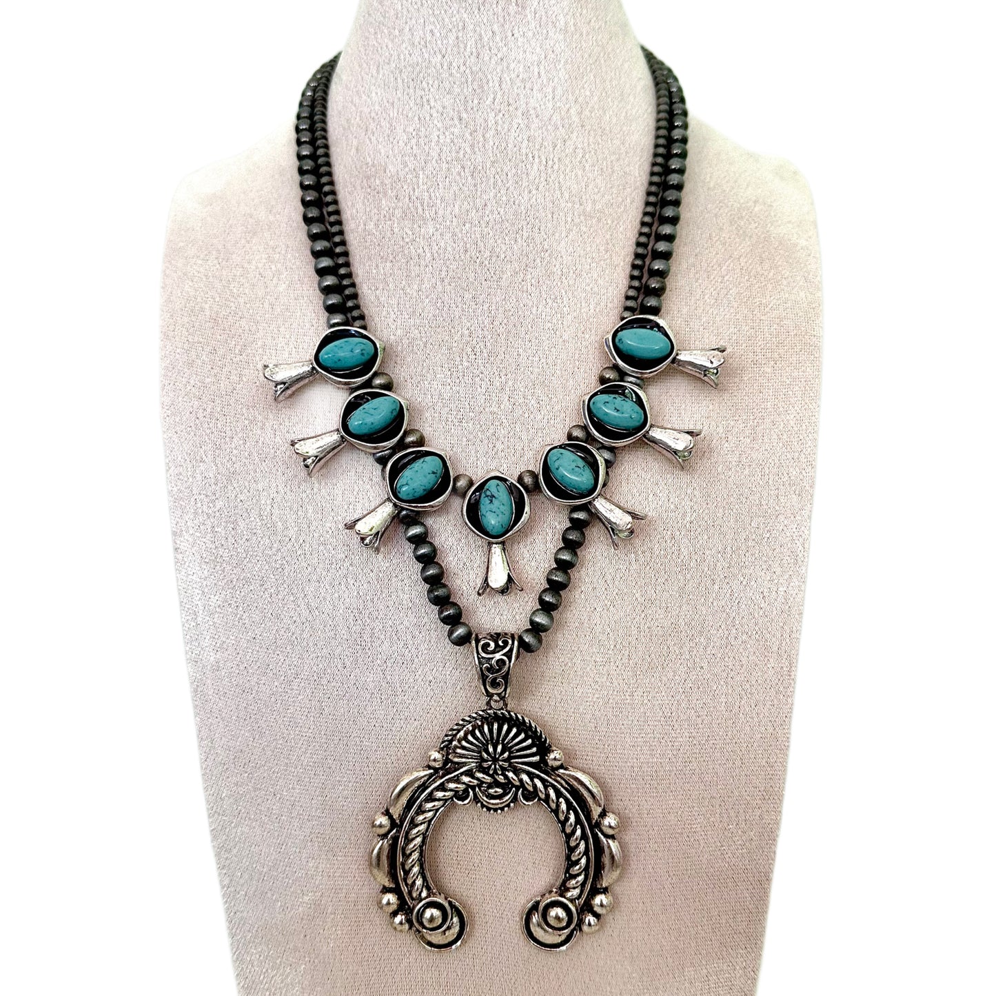 Magnolia Squash Blossom Necklace