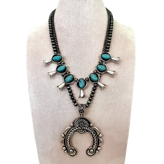 Magnolia Squash Blossom Necklace